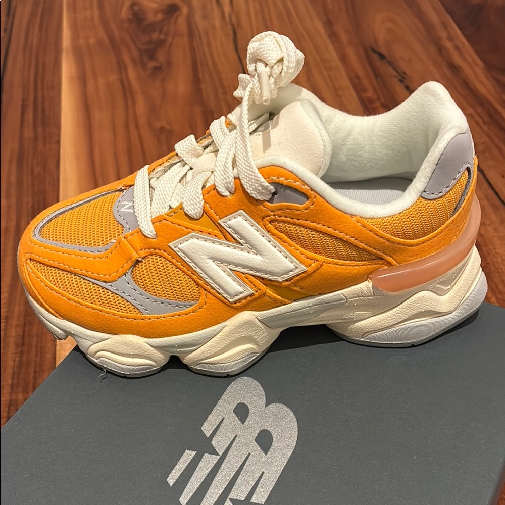 New Balance Orange and White Sneakers with Breathable Mesh✨